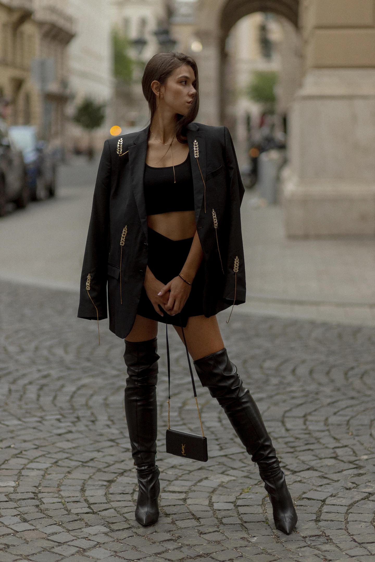 Crystal spikelet jacket